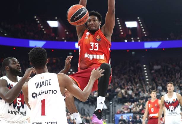 Bayerns 33 David MACCORMACK Basketball Bayern Baskonia Euroleague, FC Bayern Basketball Kosner Baskonia Vitoria Gasteiz, round 20, season 2025 2026, on 7 01 2026 in Munich, S A P G A R D E N, Germany Source Copyright Credit Oryk HAIST xBASKETBALL-BAYERN-BASKONIAx