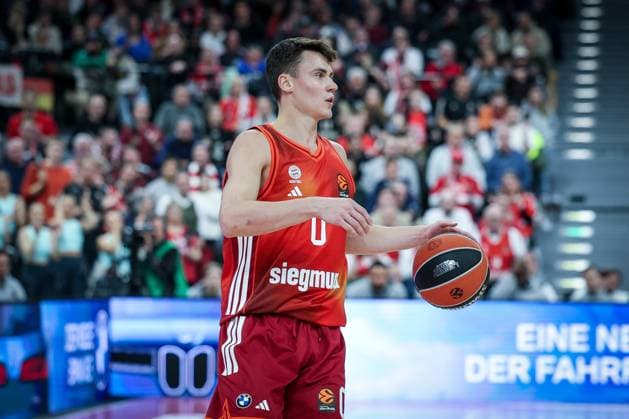 Neno Dimitrijevic 0 FC Bayern in action, FC Bayern Muenchen Basketball vs Kosner Baskonia Vitoria Gasteiz, Basketball, Men, Turkish Airlines EuroLeague, Regular season, Season 2025 2026, 07 01 2026 Muenchen Bayern Germany Copyright: xkolbert-press MartinxAgüerax