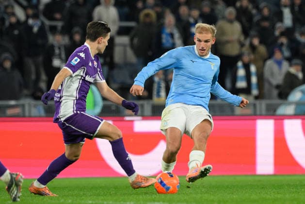 Lazioâ??s Gustav Isaksen during the Italian Football Championship League A 2025 2026 match between SS Lazio vs ACF Fiorentina at the Olimpic Stadium in Rome on 07 January 2026.  Copyright: xFabrizioxCorradetti IPAxSportx xipa-agency.netx xx IPA_69795978 IPA_Agency_IPA69795978