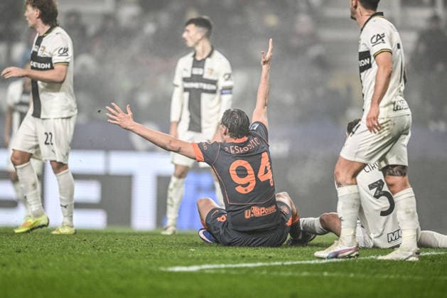 Francesco Pio Esposito of FC Inter react during the Italian Serie A football match between Parma Calcio 1913 and Inter FC Internazionale on January 7th 2026 at Ennio Tardini stadium in Parma, Italy  Copyright: xTizianoxBallabio IPAxSportx xipa-agency.netx xx IPA_69796136 IPA_Agency_IPA69796136