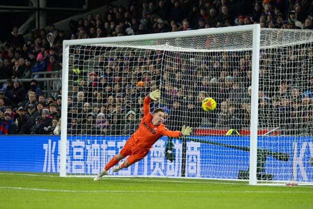 Dean Henderson of Crystal Palace in action Crystal Palace v Aston Villa, Premier League, Football, Selhurst Park, London, UK - 07 Jan 2026London Selhurst Park United Kingdom EDITORIAL USE ONLY No use with unauthorised audio, video, data, fixture lists, club league logos or live services. Online in-match use limited to 120 images, no video emulation. No use in betting, games or single club league player publications. Copyright: xIanxTuttle Shutterstockx 16232862au