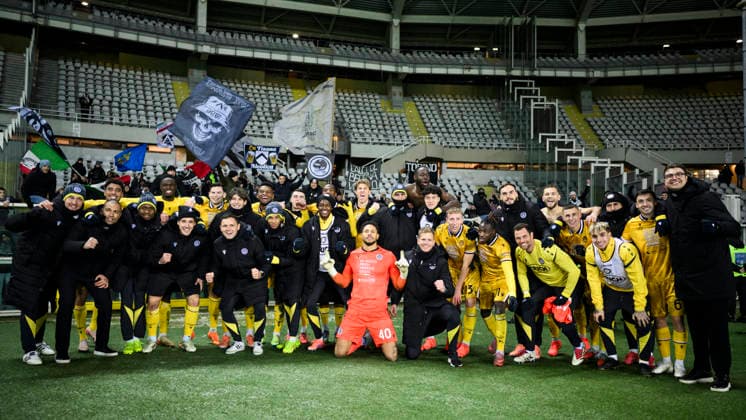 Torino FC v Udinese Calcio - Serie A Players of Udinese Calcio celebrate the victory at the end of the Serie A football match between Torino FC and Udinese Calcio. Turin Italy Copyright: xNicolòxCampox
