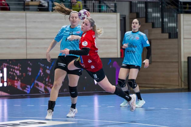 Handball Bundesliga Women, Season 2025 2026 SV Union Halle Neustadt vs Thüringer HC Halle, Germany 07 January 2026 In the picture Viktoria Marksteiner Halle Halle Saale SWH Arena Sachsen Anhalt Germany