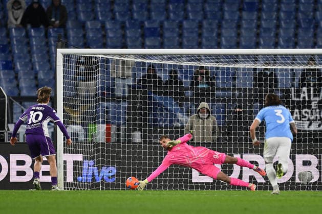 Albert Guomundsson of A.C.F. Fiorentina scores the goal for 1-2 during the 19th day of the Serie A Championship between S.S. Lazio and A.C.F. Fiorentina at the Olympic Stadium on January 7, 2026 in Rome, Italy.  Copyright: xDomenicoxCippitelli IPAxSportx xipa-agency.netx xx IPA_69800186 IPA_Agency_IPA69800186