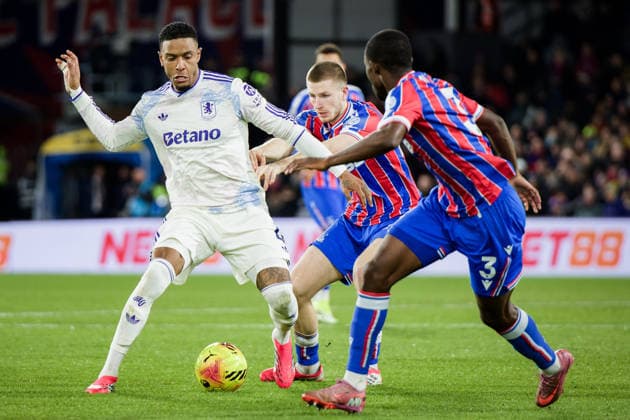 LONDON, ENGLAND - JANUARY 7: Ezri Konsa of Aston Villa in action during the Premier League match between Crystal Palace and Aston Villa at Selhurst Park on January 7, 2026 in London, England. (Photo by ) SPO 
