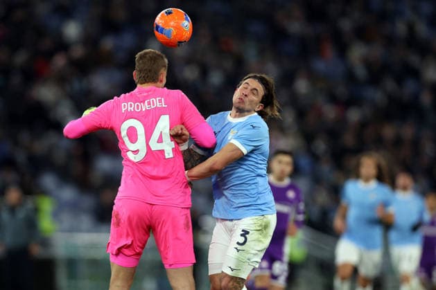 CALCIO - Serie A - SS Lazio vs ACF Fiorentina Rome, Italy - January 7, 2026: Ivan Provedel of S.S. Lazio , Luca Pellegrini of S.S. Lazio seen in action during the Serie A Enilive 2025-2026 football match between S.S. Lazio vs ACF Fiorentina at Olympic Stadium. Rome Italy  Copyright: xIPAxSport ABACAx