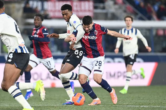 CALCIO - Serie A - Bologna FC vs Atalanta BC Nicolo Cambiaghi (Bologna Fc) in action during Bologna FC vs Atalanta BC, Italian soccer Serie A match in Bologna, Italy, January 07 2026 Bologna Italy  Copyright: xIPAxSport ABACAx