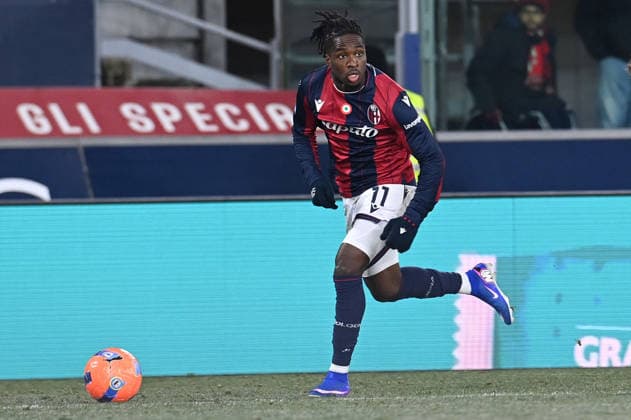 CALCIO - Serie A - Bologna FC vs Atalanta BC Jonathan Rowe (Bologna Fc) in action during Bologna FC vs Atalanta BC, Italian soccer Serie A match in Bologna, Italy, January 07 2026 Bologna Italy  Copyright: xIPAxSport ABACAx