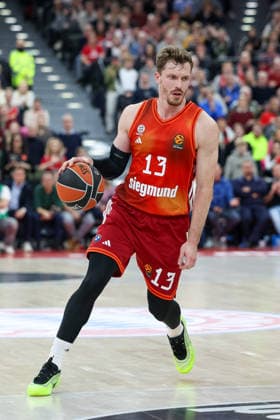 Andreas Obst FC Bayern Basketball, 13 with ball, GER, FC Bayern Basketball vs Kosner Baskonia Vitoria Gasteiz, Basketball, Euroleague, Matchday 20, Season 2025 2026, 07 01 2026, GER, FC Bayern Basketball vs Kosner Baskonia Vitoria Gasteiz, Basketball, Euroleague, Matchday 20, Season 2025 2026, 07 01 2026 Muenchen Copyright: xEibner-Pressefoto JennixMaulx EP_JML