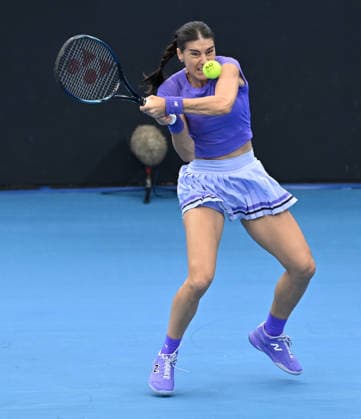 TENNIS BRISBANE INTERNATIONAL, Sorana Cirstea of Romania in action against Aryna Sabalenka of Belarus during day five of the Brisbane International tennis tournament at Pat Rafter Arena in Brisbane, Thursday, January 8, 2026. ( NO ARCHIVING, EDITORIAL USE ONLY BRISBANE QUEENSLAND AUSTRALIA  Copyright: xDARRENxENGLANDx 20260108196111721899