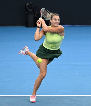 TENNIS BRISBANE INTERNATIONAL, Aryna Sabalenka of Belarus in action against Sorana Cirstea of Romania during day five of the Brisbane International tennis tournament at Pat Rafter Arena in Brisbane, Thursday, January 8, 2026. ( NO ARCHIVING, EDITORIAL USE ONLY BRISBANE QUEENSLAND AUSTRALIA  Copyright: xDARRENxENGLANDx 20260108111443907822