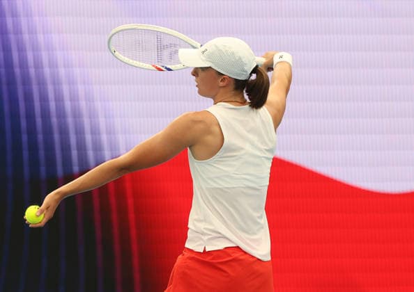 January 8, 2026, Sydney, New South Wales, Australia: IGA SWIATEK of Poland during the match against S. Lamens of Netherlands in the single competition group F during the United Cup at Ken Rosewall Arena, Sydney, Australia. Sydney Australia - ZUMAc278 20260108_zsp_c278_016 Copyright: xMarcinxCholewinskix