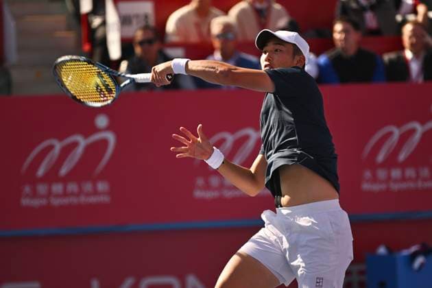 Hong Kong Tennis Open(ATP250) - Day 5 Juncheng Shang, a Chinese tennis player, during a match at the Hong Kong Tennis Open(ATP250) on January 8, 2026 in Hong Kong. (Photo by Kobe Li Nexpher Images) Hong Kong