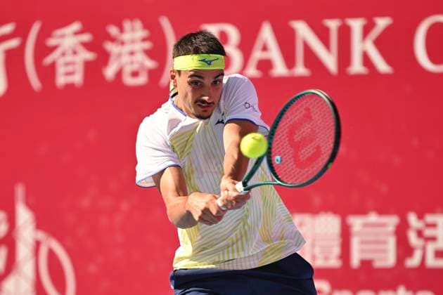 Hong Kong Tennis Open(ATP250) - Day 5 Lorenzo Sonego, an Italian tennis player, during a match at the Hong Kong Tennis Open(ATP250) on January 8, 2026 in Hong Kong. (Photo by Kobe Li Nexpher Images) Hong Kong