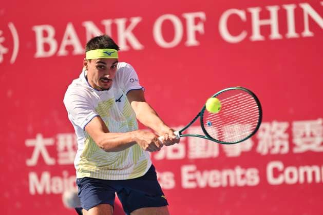 Hong Kong Tennis Open(ATP250) - Day 5 Lorenzo Sonego, an Italian tennis player, during a match at the Hong Kong Tennis Open(ATP250) on January 8, 2026 in Hong Kong. (Photo by Kobe Li Nexpher Images) Hong Kong