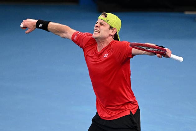 TENNIS UNITED CUP SYDNEY, Zizou Bergs of Belgium celebrates winning the men™s quarterfinal match against Jakub Mensik of Czechia in the 2026 United Cup at Ken Rosewall Arena in Sydney, Thursday, January 8, 2026. ( NO ARCHIVING, EDITORIAL USE ONLY SYDNEY NEW SOUTH WALES AUSTRALIA  Copyright: xDANxHIMBRECHTSx 20260108148459518783