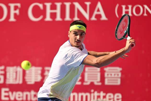 Hong Kong Tennis Open(ATP250) - Day 5 Lorenzo Sonego, an Italian tennis player, during a match at the Hong Kong Tennis Open(ATP250) on January 8, 2026 in Hong Kong. (Photo by Kobe Li Nexpher Images) Hong Kong