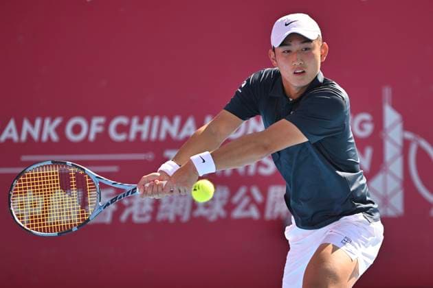 Hong Kong Tennis Open(ATP250) - Day 5 Juncheng Shang, a Chinese tennis player, during a match at the Hong Kong Tennis Open(ATP250) on January 8, 2026 in Hong Kong. (Photo by Kobe Li Nexpher Images) Hong Kong