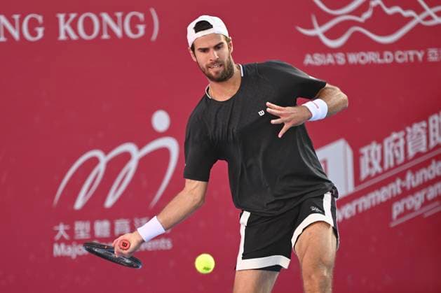 Hong Kong Tennis Open(ATP250) - Day 5 Karen Khachanov, a Russian tennis player, during a match at the Hong Kong Tennis Open(ATP250) on January 8, 2026 in Hong Kong. (Photo by Kobe Li Nexpher Images) Hong Kong