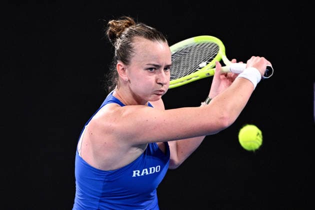 TENNIS UNITED CUP SYDNEY, Barbora Krejcikova of Czechia during the quarterfinal match against Elise Mertens of Belgium in the 2026 United Cup at Ken Rosewall Arena in Sydney, Thursday, January 8, 2026. ( NO ARCHIVING, EDITORIAL USE ONLY SYDNEY NEW SOUTH WALES AUSTRALIA  Copyright: xDANxHIMBRECHTSx 20260108142768770709