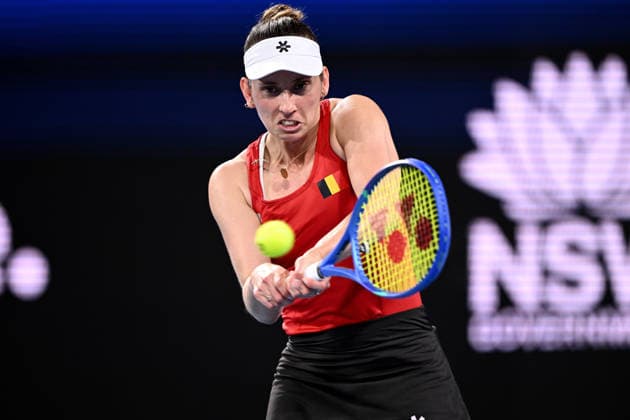TENNIS UNITED CUP SYDNEY, Elise Mertens of Belgium during the quarterfinal match against Barbora Krejcikova of Czechia in the 2026 United Cup at Ken Rosewall Arena in Sydney, Thursday, January 8, 2026. ( NO ARCHIVING, EDITORIAL USE ONLY SYDNEY NEW SOUTH WALES AUSTRALIA  Copyright: xDANxHIMBRECHTSx 20260108132715300699