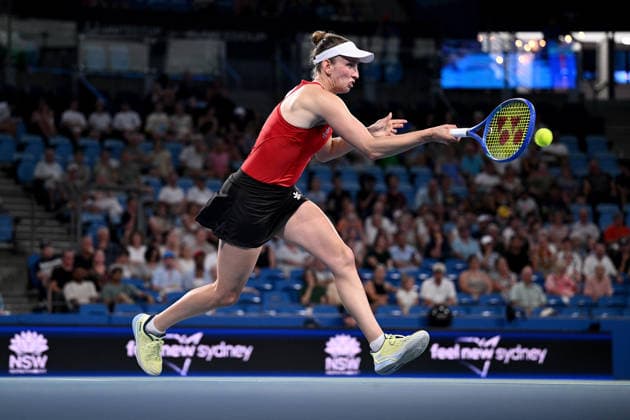 TENNIS UNITED CUP SYDNEY, Elise Mertens of Belgium during the quarterfinal match against Barbora Krejcikova of Czechia in the 2026 United Cup at Ken Rosewall Arena in Sydney, Thursday, January 8, 2026. ( NO ARCHIVING, EDITORIAL USE ONLY SYDNEY NEW SOUTH WALES AUSTRALIA  Copyright: xDANxHIMBRECHTSx 20260108174307857978