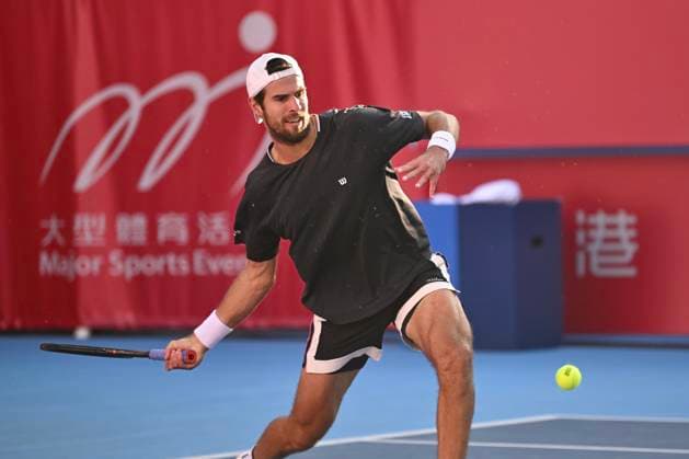 Hong Kong Tennis Open(ATP250) - Day 5 Karen Khachanov, a Russian tennis player, during a match at the Hong Kong Tennis Open(ATP250) on January 8, 2026 in Hong Kong. (Photo by Kobe Li Nexpher Images) Hong Kong
