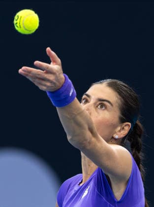 January 8, 2026, Brisbane, Qld, Australia: SORANA CIRSTEA of Romania serves during her WomenÃ¢â‚¬â ¢s Singles round of 16 match against ARYNA SABALENKA of Belarus at the Brisbane International. Brisbane Australia - ZUMAt173 20260108_zsp_t173_007 Copyright: xStephanexThomasx