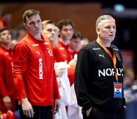 ALMERE - Denmark coach Nikolaj Jacobsen during the Golden League handball match between Norway and Denmark. The handball players are preparing for the European Championship, EM, Europameisterschaft SEM VAN DER WAL ANP xVIxANPxSportx xxANPxIVx 546712426 originalFilename: 546712426.jpg