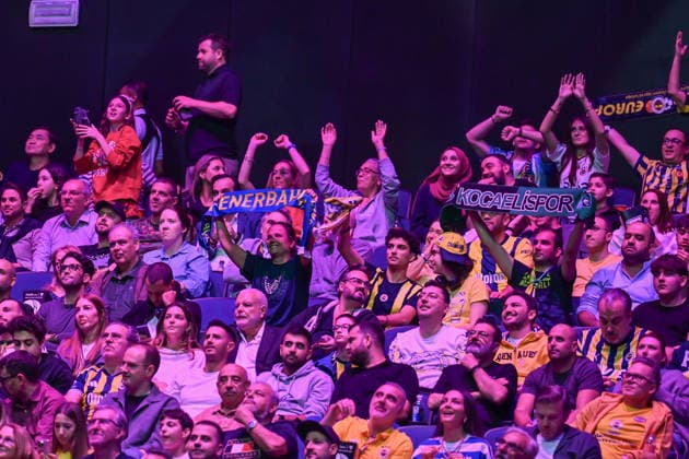 Dubai Basketball v Fenerbahce Beko - EuroLeague DUBAI, UNITED ARAB EMIRATES - JANUARY 8: Fenerbahce Beko fans support the team during the EuroLeague 2025-26 season game between Dubai Basketball and Fenerbahce Beko at the Coca Cola Arena in Dubai, United Arab Emirates on January 8, 2026. Waleed Zein Anadolu Dubai United Arab Emirates. Editorial use only. Please get in touch for any other usage.  Copyright: x2026xAnadoluxWaleedxZeinx