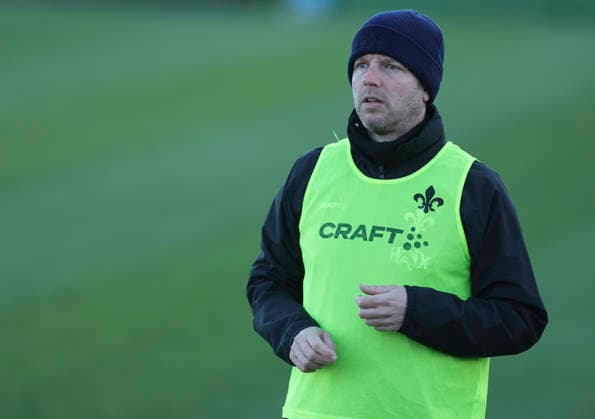 Football training camp SV Darmstadt 98 El Saler ESP 08 01 26, training under a blue sky but strong wind, head coach Florian Kohfeldt,