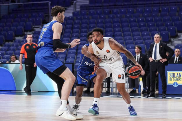 January 8, 2026, Madrid, Madrid, Spain: Trey Lyles of Real Madrid in action during the EuroLeague Regular Season Round 21 match between Real Madrid and Maccabi Tel Aviv at Movistar Arena on January 08 2026, in Madrid, Spain. Madrid Spain - ZUMAa181 20260108_zaa_a181_048 Copyright: xIrinaxR.xHipolitox