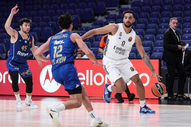 January 8, 2026, Madrid, Madrid, Spain: Trey Lyles of Real Madrid in action during the EuroLeague Regular Season Round 21 match between Real Madrid and Maccabi Tel Aviv at Movistar Arena on January 08 2026, in Madrid, Spain. Madrid Spain - ZUMAa181 20260108_zaa_a181_056 Copyright: xIrinaxR.xHipolitox