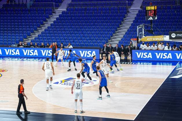8th January 2026; Movistar Arena; Madrid, Spain; Turkish Airlines Euroleague Basketball; Spain, Real Madrid vs Maccabi Rapyd Tel Aviv; players of Real Madrid and Maccabi Tel Aviv playing on the court Euroleague Basketball Real Madrid v Maccabi Rapyd Tel Aviv 900 Cordon Press  900 CordonxPress LOF - Euroleague Basketball Real Madrid v Maccabi Rapyd Tel Aviv