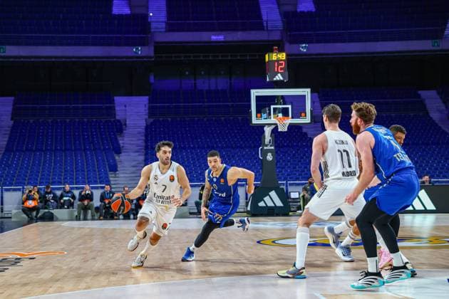 8th January 2026; Movistar Arena; Madrid, Spain; Turkish Airlines Euroleague Basketball; Spain, Real Madrid vs Maccabi Rapyd Tel Aviv; Facundo Campazzo (Real Madrid) Euroleague Basketball Real Madrid v Maccabi Rapyd Tel Aviv 900 Cordon Press  900 CordonxPress LOF - Euroleague Basketball Real Madrid v Maccabi Rapyd Tel Aviv