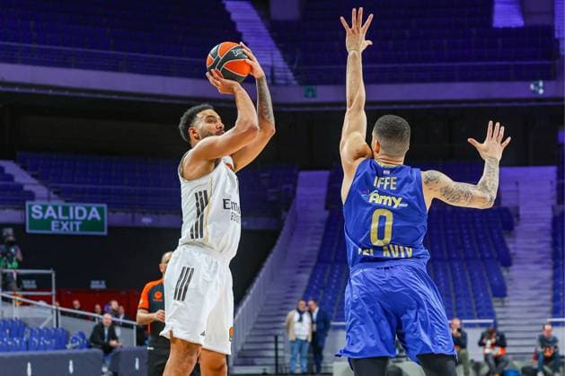 8th January 2026; Movistar Arena; Madrid, Spain; Turkish Airlines Euroleague Basketball; Spain, Real Madrid vs Maccabi Rapyd Tel Aviv; Trey Lyles (Real Madrid) Euroleague Basketball Real Madrid v Maccabi Rapyd Tel Aviv 900 Cordon Press  900 CordonxPress LOF - Euroleague Basketball Real Madrid v Maccabi Rapyd Tel Aviv