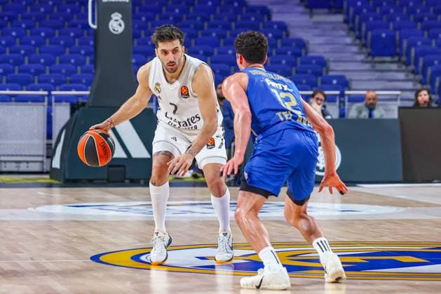 8th January 2026; Movistar Arena; Madrid, Spain; Turkish Airlines Euroleague Basketball; Spain, Real Madrid vs Maccabi Rapyd Tel Aviv; Facundo Campazzo (Real Madrid) Euroleague Basketball Real Madrid v Maccabi Rapyd Tel Aviv 900 Cordon Press  900 CordonxPress LOF - Euroleague Basketball Real Madrid v Maccabi Rapyd Tel Aviv