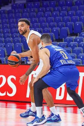 8th January 2026; Movistar Arena; Madrid, Spain; Turkish Airlines Euroleague Basketball; Spain, Real Madrid vs Maccabi Rapyd Tel Aviv; Trey Lyles (Real Madrid) Euroleague Basketball Real Madrid v Maccabi Rapyd Tel Aviv 900 Cordon Press  900 CordonxPress LOF - Euroleague Basketball Real Madrid v Maccabi Rapyd Tel Aviv