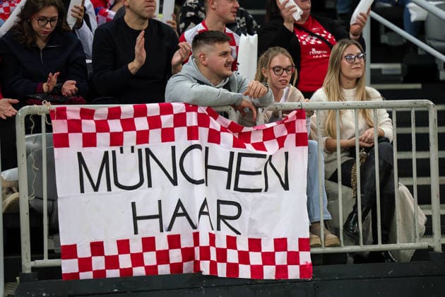 ZAGREB, CROATIA - JANUARY 8, 2026: Friendly match between Croatia and Germany, preparation for EURO 2026. Croatian fans on stand. 