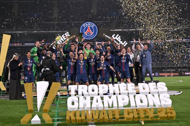 Paris Saint-Germain v Olympique de Marseille - Trophee des Champions 2026 Equipe de football du PSG during the Trophee des Champions 2026 match between Paris and Marseille on January 8, 2026 at Jaber Al-Ahmad International Stadium in Kuwait City, Kuwait. Kuwait City KoweÃ¯t  Copyright: xFEPx 776439955