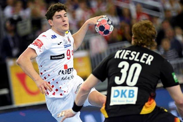 Zagreb, 080126. Arena Zagreb. Friendly handball match in preparation for the European Championship, EM, Europameisterschaft Croatia - Germany. In the photo: Luka Lovre Klarica. Photo: Ronald Gorsic CROPIX Copyright: xxRonaldxGorsicx hrvatska_njemacka32-080126