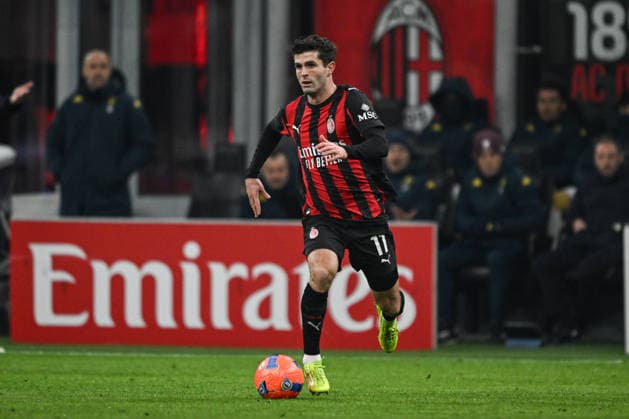 Christian Pulisic of AC Milan in action during the Italian Serie A football match between AC Milan and Genoa Cfc on January 8th, 2026 at Giuseppe Meazza San Siro Siro stadium in Milan, Italy  Copyright: xTizianoxBallabio IPAxSportx xipa-agency.netx xx IPA_69826562 IPA_Agency_IPA69826562