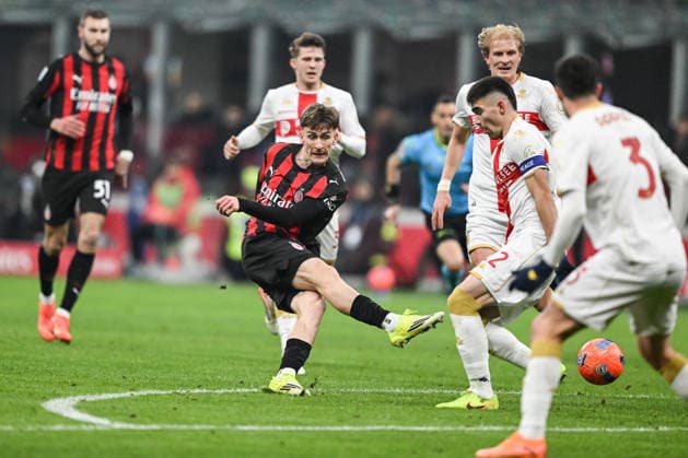 CALCIO - Serie A - AC Milan vs Genoa CFC Alexis Saelemaekers of AC Milan in action during the Italian Serie A football match between AC Milan and Genoa Cfc on January 8th, 2026 at Giuseppe Meazza San Siro Siro stadium in Milan, Italy Milan Italy  Copyright: xIPAxSport ABACAx