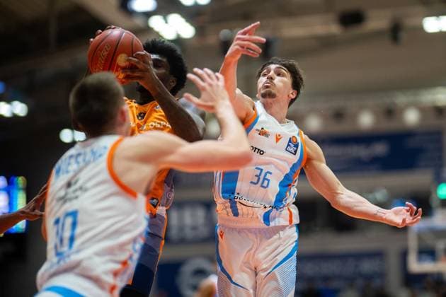 BASKETBALL EASYCREDIT BBL 15 GAME DAY SCIENCE CITY JENA ROSTOCK SEAWOLVES FOR EDITORIAL PURPOSES ONLY p 08 01 2026 Jena Basketball easyCredit BBL 1 Basketball Bundesliga Saison 2025 2026 15 Spieltag Sparkassen Arena Science City Jena ROSTOCK SEAWOLVES im Foto Kristofer Krause 36 Science City Jena Germany Thueringen Jena Copyright SaschaxFromm Copyright: SaschaxFromm doc841rq05aptvxi1y9ql2 ,EDITORIAL USE ONLY Copyright: SaschaxFromm