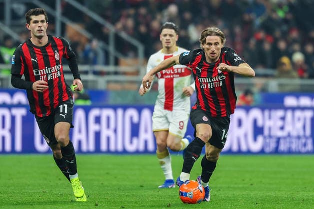AC Milan vs Genoa CFC Serie A 2025 26 08 01 2026 Luka Modric of AC Milan seen in action during Serie A 2025 26 football match between AC Milan and Genoa CFC at San Siro Stadium in Milan Copyright: xBEAUTIFULxSPORTS Carabellix