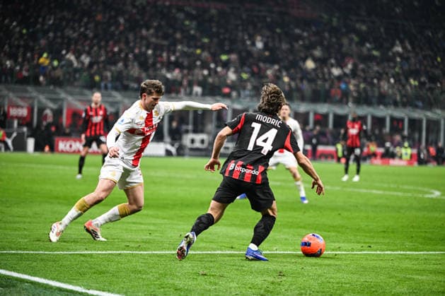 Luka Modric of AC Milan in action during the Italian Serie A football match between AC Milan and Genoa Cfc on January 8th, 2026 at Giuseppe Meazza San Siro Siro stadium in Milan, Italy  Copyright: xTizianoxBallabio IPAxSportx xipa-agency.netx xx IPA_69828721 IPA_Agency_IPA69828721
