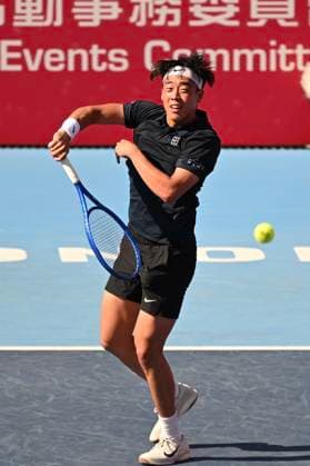 Hong Kong Tennis Open(ATP250) - Day 6 Coleman Wong, a Hong Kong tennis player, during a match at the Hong Kong Tennis Open(ATP250) on January 9, 2026 in Hong Kong. (Photo by Kobe Li Nexpher Images) Hong Kong