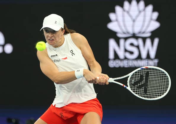 January 9, 2026, Sydney, New South Wales, Australia: IGA SWIATEK of Poland during the match against M. Joint of Australia in the quarterfinal United Cup at Ken Rosewall Arena, Sydney, Australia. Sydney Australia - ZUMAc278 20260109_zsp_c278_015 Copyright: xMarcinxCholewinskix