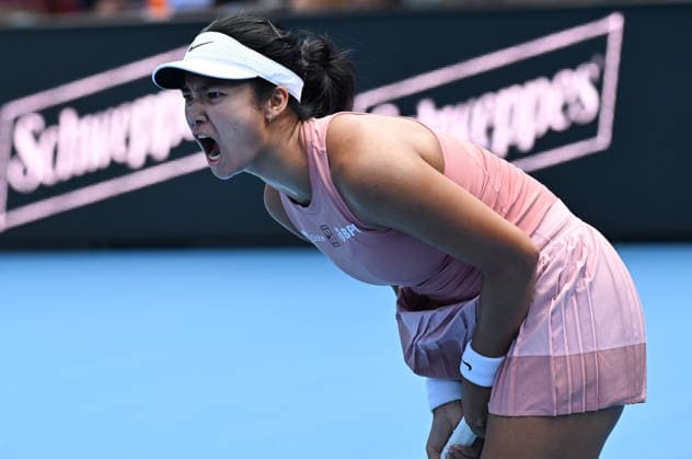 Philippines player Alexandra Eala during her 1 4 final singles match at the 2026 ASB Classic Women™s Tennis Tournament at Manuka Doctor Arena, Auckland, New Zealand. Friday 9 January 2026. Photo: Andrew Cornaga z Auckland New Zealand Copyright: xAndrewxCornaga x