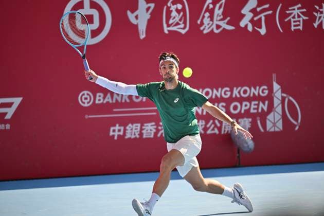Hong Kong Tennis Open(ATP250) - Day 6 Lorenzo Musetti, an Italian tennis player, during a match at the Hong Kong Tennis Open(ATP250) on January 9, 2026 in Hong Kong. (Photo by Kobe Li Nexpher Images) Hong Kong
